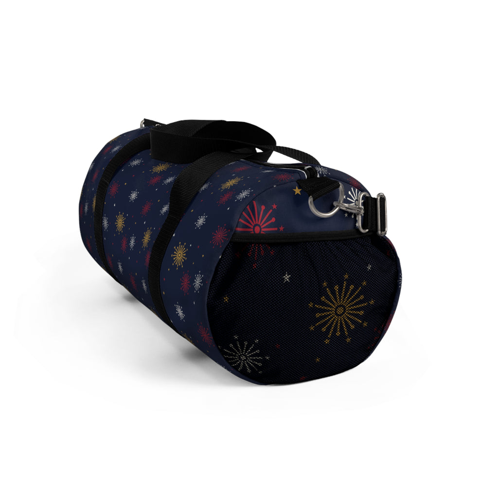 Starburst Pattern Duffel Bag – Navy Holiday Travel Gym Bag