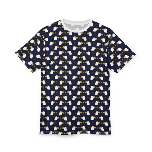 Cute Ghost Pattern Tee — All-Over Print Halloween Shirt