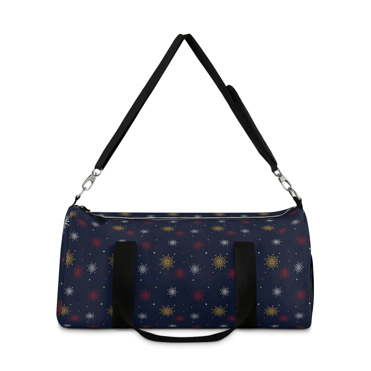 Starburst Pattern Duffel Bag – Navy Holiday Travel Gym Bag