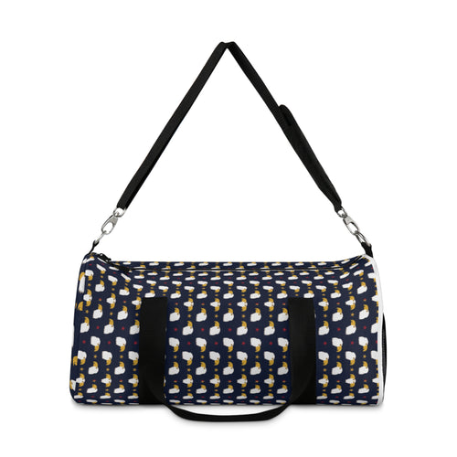 Duck Pattern Duffel Bag — Cute Waterproof Travel Gym Bag